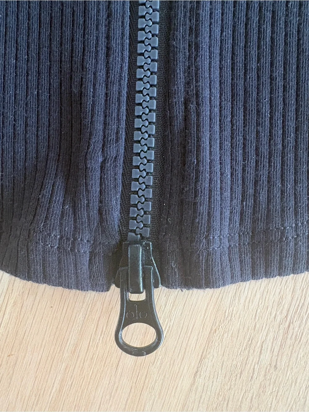 Alo Yoga Black Ribbed Stardust Long Sleeve